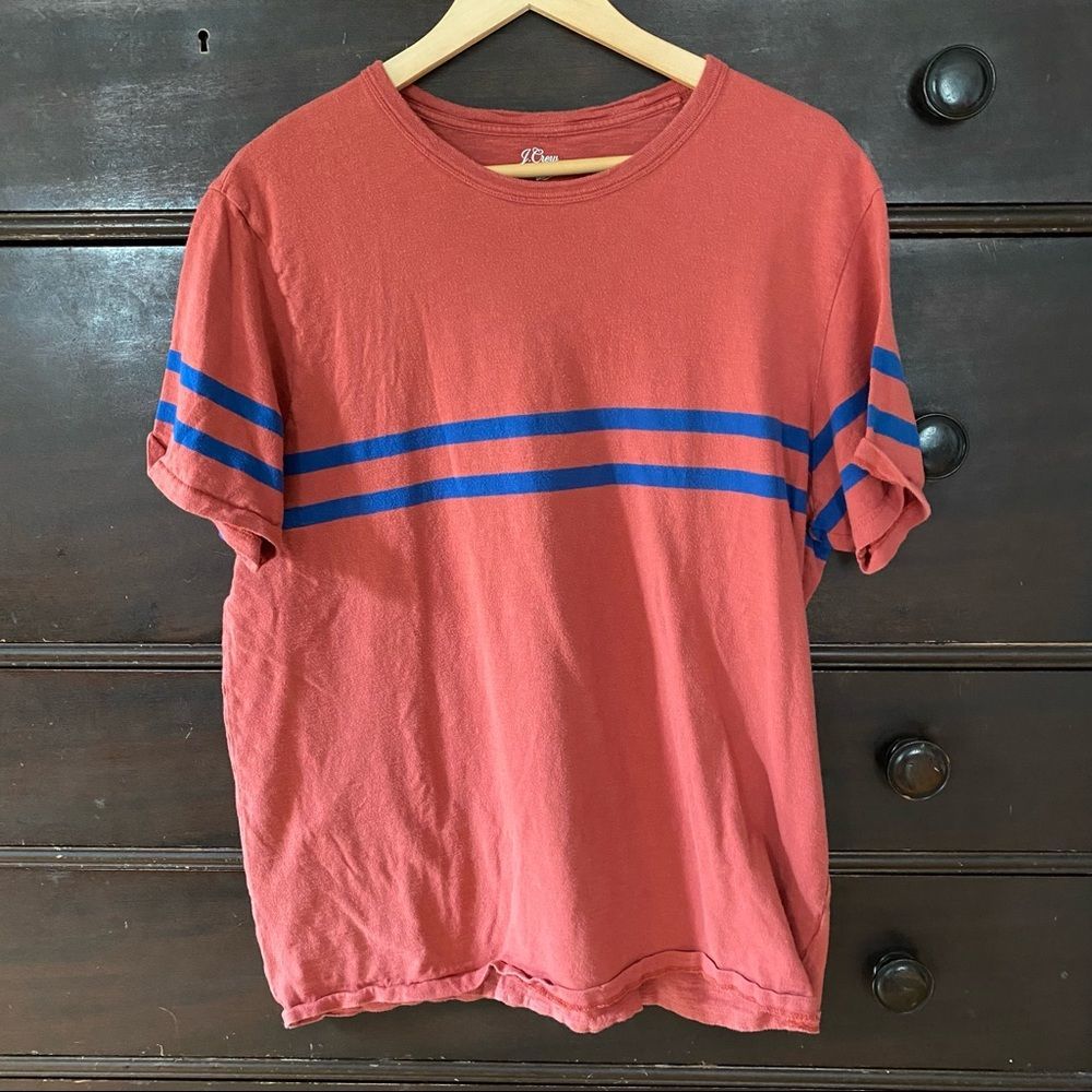 J. Crew knit goods slub cotton yarns striped t shirt